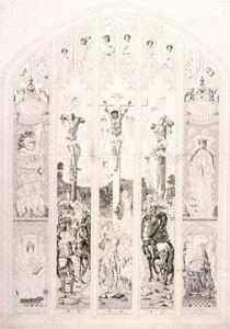 威斯敏斯特圣玛格丽特的东窗，描绘了耶稣受难的情景，伦敦，1787年