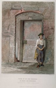 伦敦市砾石巷的一座老宅子的门，1851年