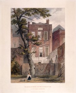 1851年伦敦威斯敏斯特Petty France的米尔顿住所景观 作者 约翰·威克汉姆·阿彻