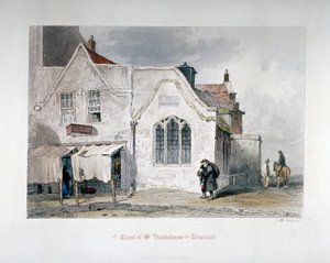 伦敦哈克尼金斯兰路的圣巴塞洛缪教堂景观，1851年