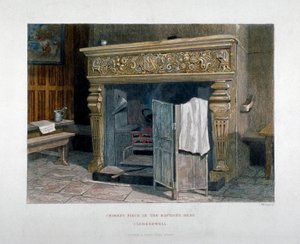 1851年，伦敦克勒肯韦尔的浸礼会之首旅馆的烟囱片视图