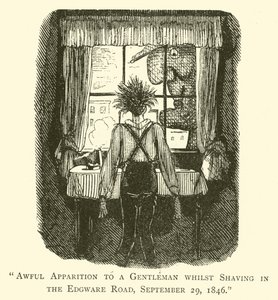 1846年9月29日，在埃奇韦尔路（Edgware Road）刮胡子时，对于一位绅士的可怕幻象 作者 约翰·里奇