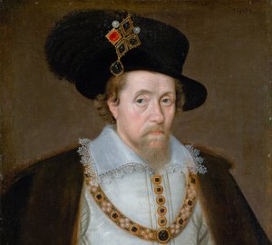 詹姆斯六世和一世，1566 - 1625 年，苏格兰国王 1567 - 1625 年，英格兰和爱尔兰国王 1603 - 1625 年 作者 约翰·德·克里茨