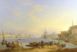 大港口，瓦莱塔，马耳他，1850年