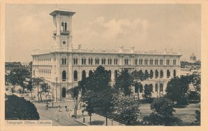 加尔各答电报局"，约1900年