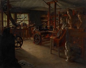 詹姆斯-瓦特的工作间，希斯菲尔德厅，19世纪。  