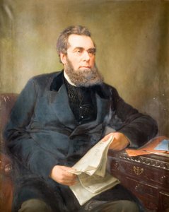 John Skirrow Wright 1823-1880的肖像，1880年。