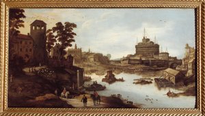 罗马台伯河（Tevere）和圣安杰洛城堡（Castel Sant
