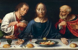 The Last Supper, Christ between John and Peter