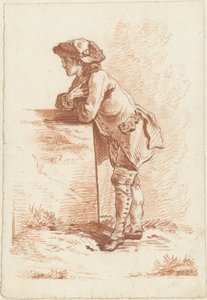 倚在石头上的年轻人 作者 约旦·霍恩（Jordanus Hoorn）