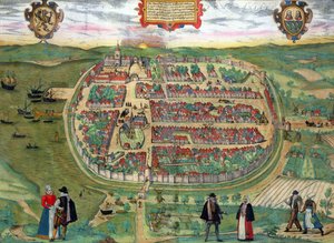 Barth地图，来自&39;Civitates Orbis Terrarum&39;的Georg Braun（1541-1622）和Frans Hogenberg（1535-90）c.1572-1617
