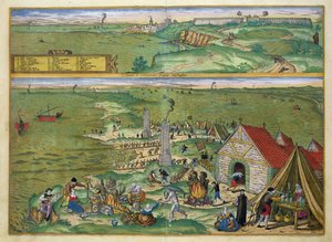 地图加的斯，从“世界”布劳恩（1541年至1622年）和弗兰茨Hogenbergh（1535年至1590年），c.1572