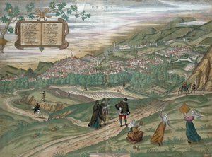 格拉纳达地图，来自&39;Civitates Orbis Terrarum&39;，第I卷第4号，Georg Braun（1541-1622）和Frans Hogenberg（1535-90），1565