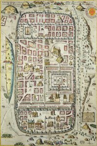 耶路撒冷及周边地区的地图，来自Georg Braun（1541-1622）和Frans Hogenberg（1535-90）c.1572-1617（见138905-96）的&39;Civitates Orbis Terrarum&39; 作者 乔里斯·霍夫纳格尔
