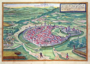 地图诺瓦拉，从“世界”布劳恩（1541年至1622年）和弗兰茨Hogenbergh（1535至1590年）c.1572-1617