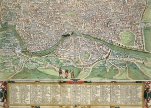 罗马地图，来自&39;Civitates Orbis Terrarum&39;的Georg Braun（1541-1622）和Frans Hogenberg（1535-90）c.1572-1617（见138955）