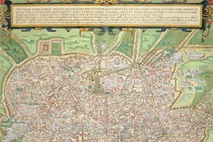 罗马地图，来自&39;Civitates Orbis Terrarum&39;的Georg Braun（1541-1622）和Frans Hogenberg（1535-90）c.1572-1617（见138961）