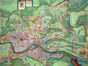 罗马地图，来自&39;Civitates Orbis Terrarum&39;的Georg Braun（1541-1622）和Frans Hogenberg（1535-90），1570