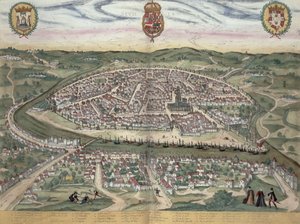 塞维利亚地图，来自&39;Civitates Orbis Terrarum&39;的Georg Braun（1541-1622）和Frans Hogenberg（1535-90）c.1572-1617