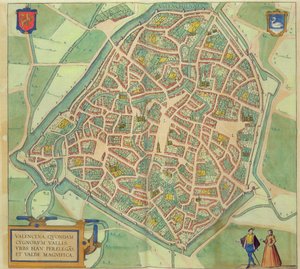 地图瓦伦西亚，从“世界”布劳恩（1541年至1622年）和弗兰茨Hogenbergh（1535年至1590年）c.1572-1617
