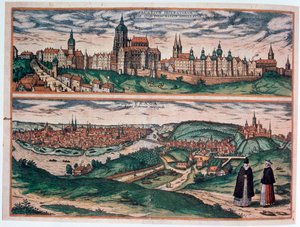 布拉格风景，c1572 作者 乔里斯·霍夫纳格尔