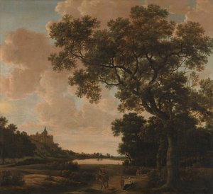 克利夫斯 (Cleves) 施瓦嫩堡 (Schwanenburg) 的风景