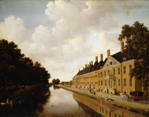 海牙公主谷的景色，望向Bezuidenhoutsebrug和Oost Singlesgracht，约1660年 作者 乔里斯·范德·哈根