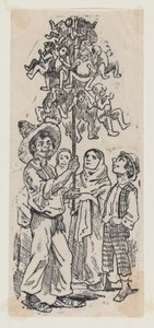 一个卖玩具的小贩，约1880-1910，约1880-1910。 作者 何塞·瓜达卢佩·波萨达