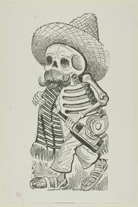 弗朗西斯科-马德罗的 Calavera，选自 Calavera Maderista 作者 何塞·瓜达卢佩·波萨达