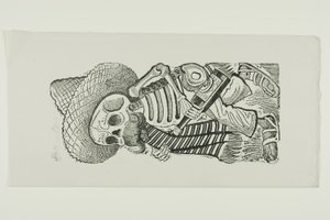 弗朗西斯科-马德罗的 Calavera，选自 Calavera Maderista 作者 何塞·瓜达卢佩·波萨达
