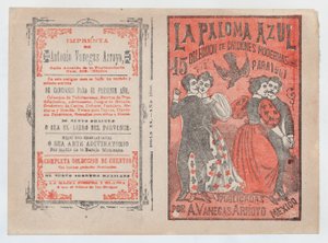 La Paloma Azul : Coleccion de Canciones Modernas Para 1901》的封面，两对夫妇在...，约1901年。 作者 何塞·瓜达卢佩·波萨达