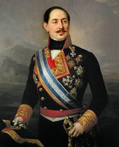 弗朗西斯科·塞拉诺·伊·多明戈斯 (Francisco Serrano y Dominguez，1810-1885 年) 肖像，西班牙士兵和政治家、自由联盟领导人、1874 年第一共和国总统 作者 何塞·玛丽亚·罗梅罗和洛佩斯