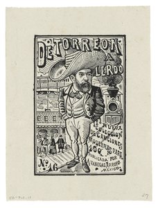 DeTorreóna Lerdo，约1905年，1942年印制（版画） 作者 何塞·瓜达卢佩·波萨达