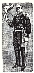 Portrait of Porfirio Diaz (1828-1915), President of the Republic of Mexico. Xylography by Jose Guadalupe Posada (1852-1913). 作者 何塞·瓜达卢佩·波萨达