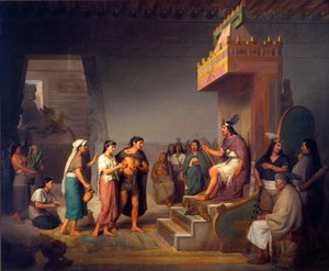 西班牙语：El descubrimiento del pulque 普尔克酒的发现 作者 何塞·玛丽亚·奥布雷贡