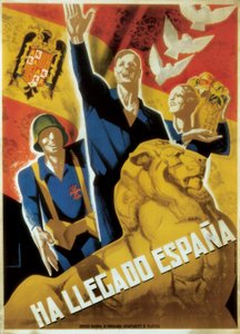 西班牙内战（1936-1939）：西班牙已经到来，c。 1936-39（海报） 作者 何塞·莫雷尔