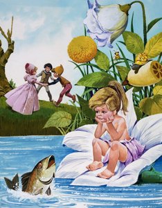 仙童》（水粉画，纸本）