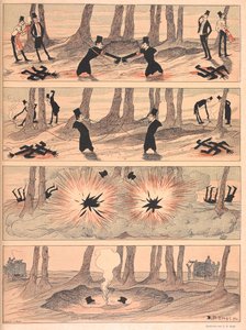 条件恶劣的决斗"。(另请参阅文件 F60137-54，了解本故事的前四张图片）。 作者 约瑟夫·本尼迪克特英语