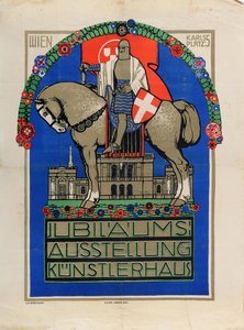 周年纪念展维也纳Künstlerhaus，1908年。 作者 约瑟夫·布雷特纳