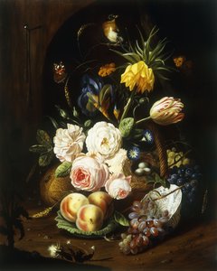 静物与各式各样的花 作者 约瑟夫·霍尔斯坦（Josef Holstayn）
