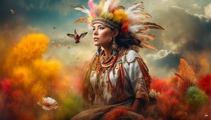 Dreamcore_dreamlike_scene-native american_04 作者 约瑟夫·约翰·迈克尔