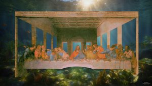 JJM-recreate_Leonardo da Vinci_最后的晚餐_水下 作者 约瑟夫·约翰·迈克尔