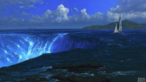 JJM 重现 Bierstadt-A：尼亚加拉大瀑布（带帆船）