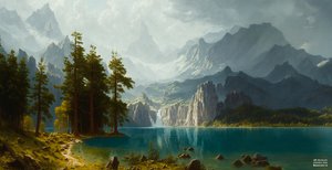 JJM 再现比尔斯塔特-A：内华达山脉（全景图）
