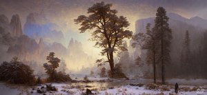 JJM 重现 Bierstadt-A：优胜美地山谷降雪