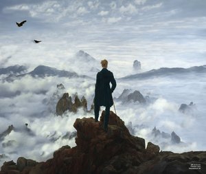 JJM再现Friedrich-C-D：雾海之上的流浪者（全景）