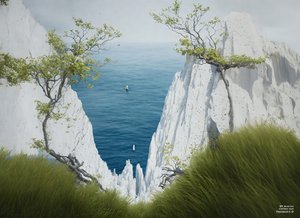 JJM 重现 Friedrich-C-D：吕根岛的白垩悬崖（全景）