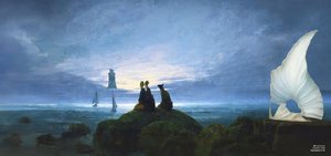 JJM 重现 Friedrich-C-D：海上月出（沉默的观众）