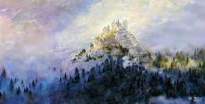 JJM 重现 Friedrich-C-D：山中的晨雾（全景）