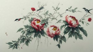 ink painting: PEONY in green_02   1469281   zh       chinese Successfully Translated  Original: King Noble the Lion and his Court (wash on paper) Translat: King Noble the Lion and his Court (wash on paper) 1472286 zh chinese Successfully Translated Origina